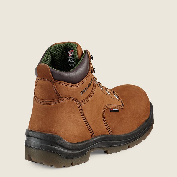 Red Wing Mens Work Boots - King Toe® - 6-inch Insulated Waterproof Soft Toe - Brown - SKM046391